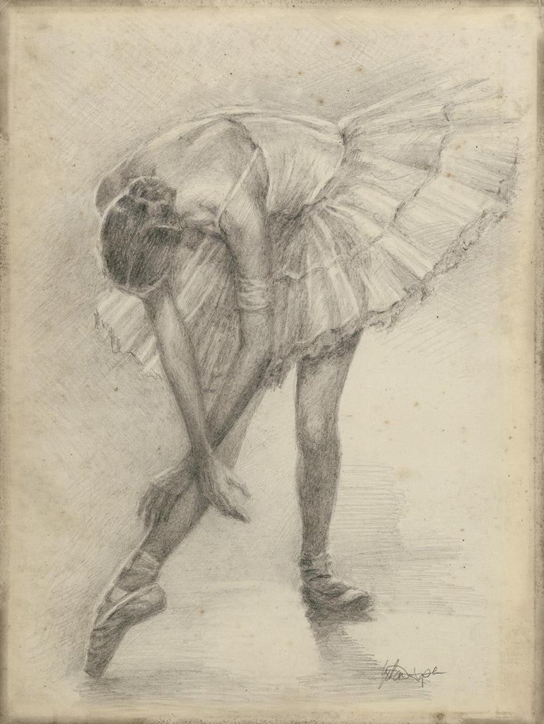 Étude d'une ballerine ancienne II par Ethan Harper sur GIANT ART - mode