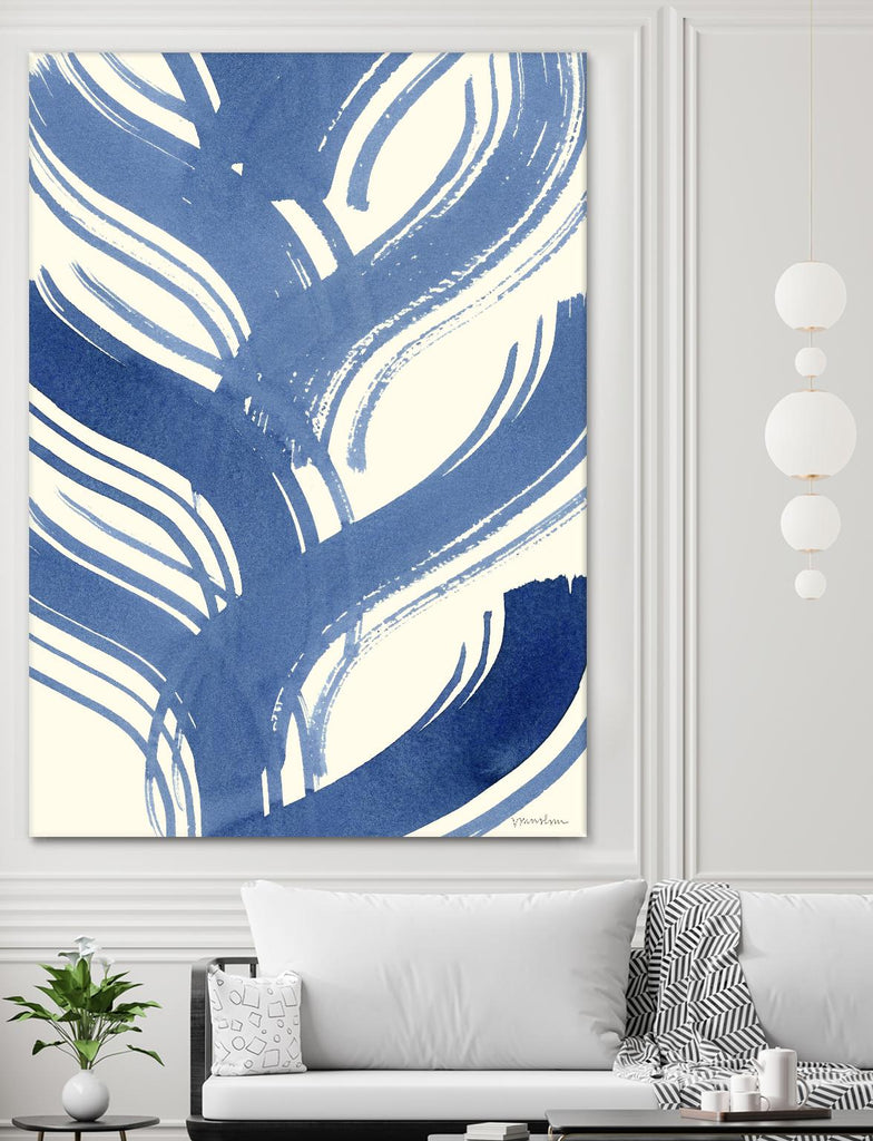 Macrame Blue IV de Vanna Lam sur GIANT ART - abstrait bleu