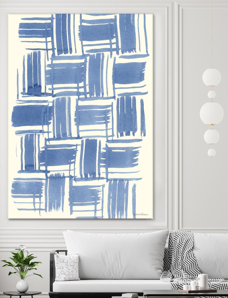 Macrame Blue VI par Vanna Lam sur GIANT ART - abstrait bleu