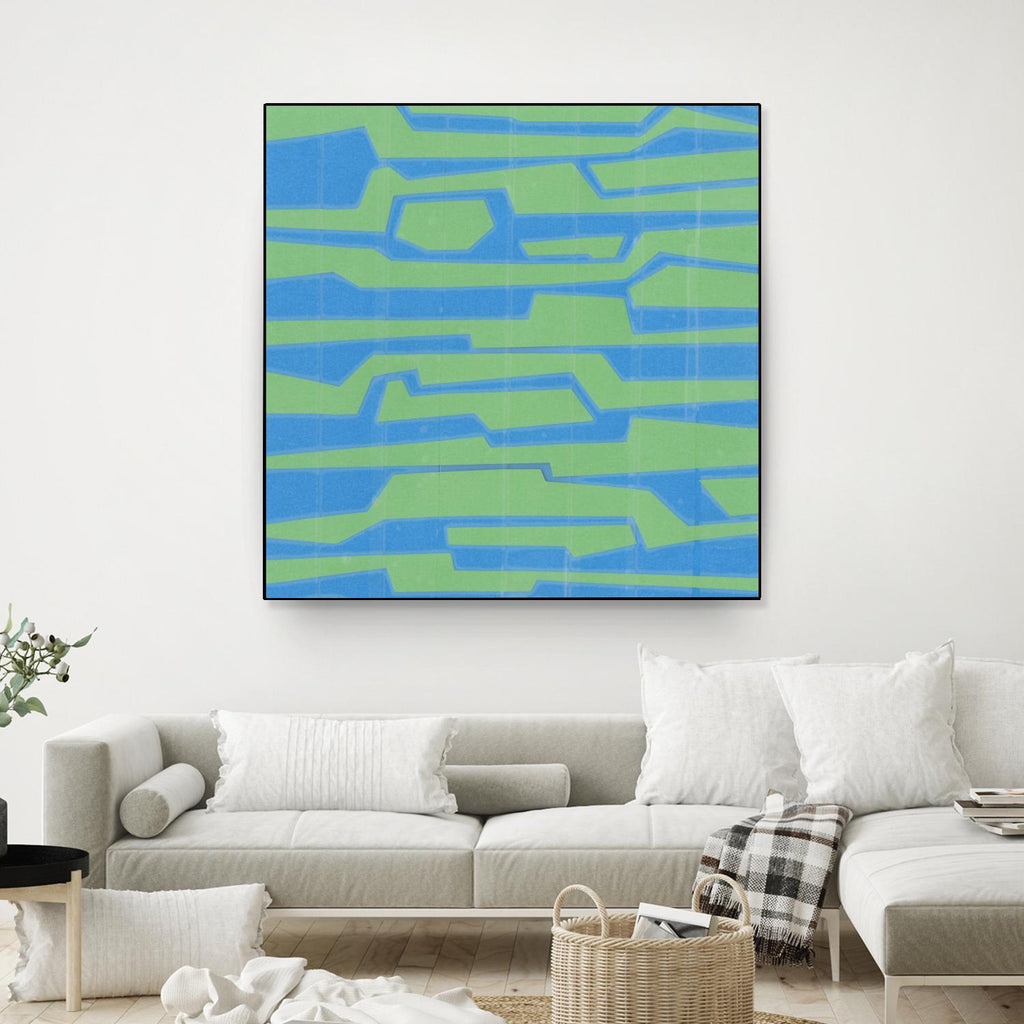 Modern Circuit V by Charles McMullen on GIANT ART - green abstract