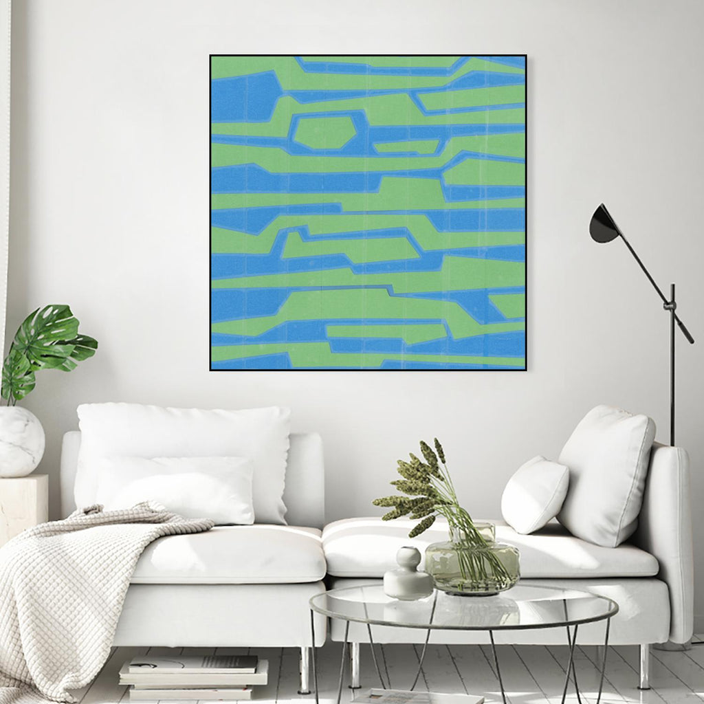 Modern Circuit V by Charles McMullen on GIANT ART - green abstract
