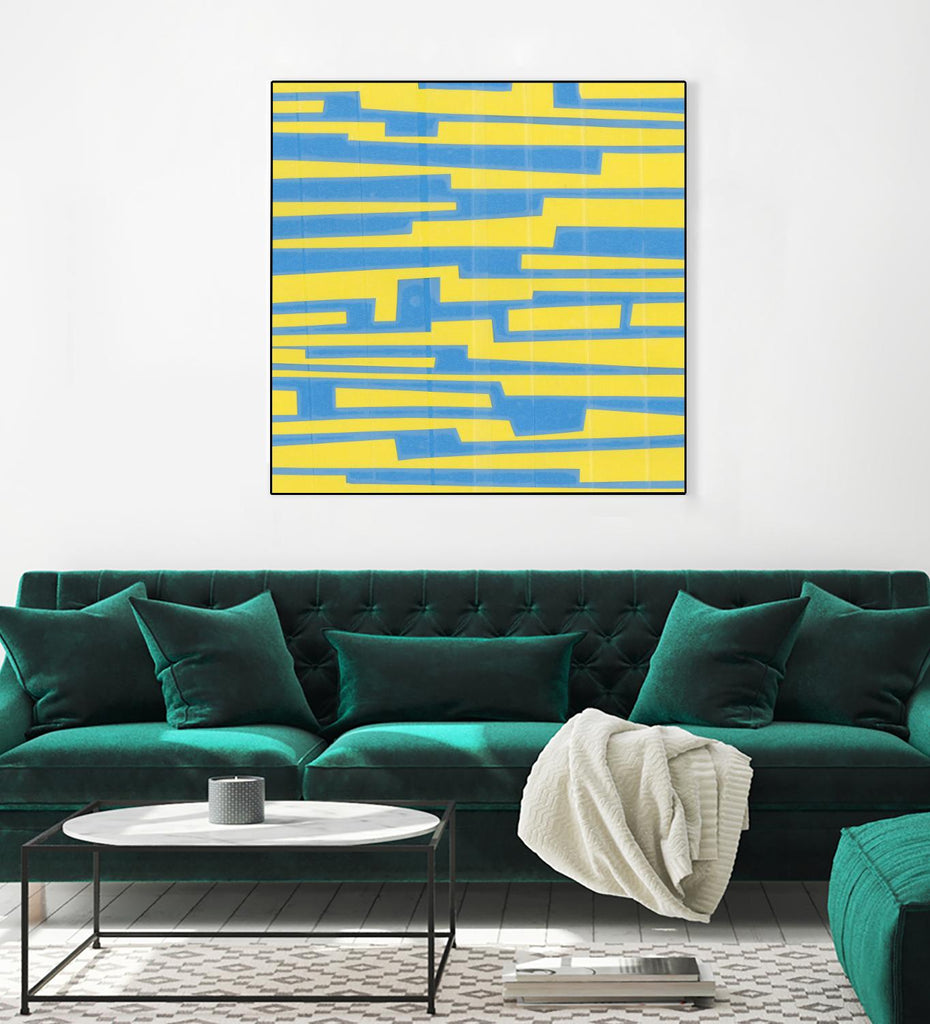 Modern Circuit VII par Charles McMullen sur GIANT ART - abstrait jaune
