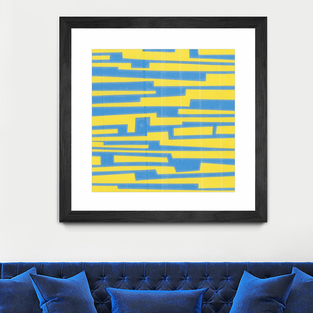 Modern Circuit VII by Charles McMullen on GIANT ART - yellow abstract