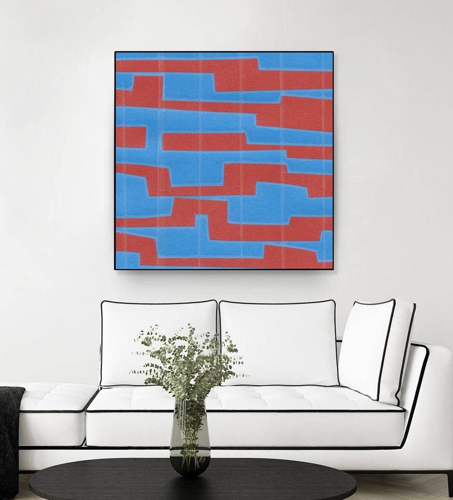Modern Circuit VIII by Charles McMullen on GIANT ART - red abstract