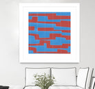 Modern Circuit VIII by Charles McMullen on GIANT ART - red abstract