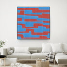 Modern Circuit VIII by Charles McMullen on GIANT ART - red abstract