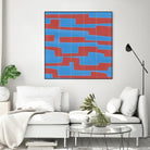 Modern Circuit VIII by Charles McMullen on GIANT ART - red abstract