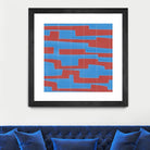 Modern Circuit VIII by Charles McMullen on GIANT ART - red abstract