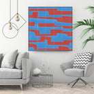 Modern Circuit VIII by Charles McMullen on GIANT ART - red abstract