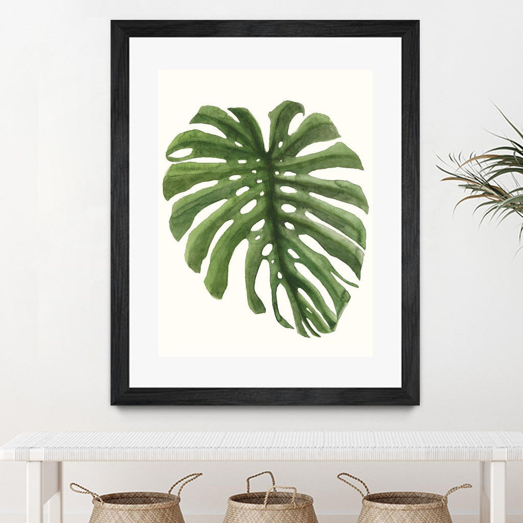Tropical Breeze Leaves I by Naomi McCavitt on GIANT ART - green coastal & tropical greenery