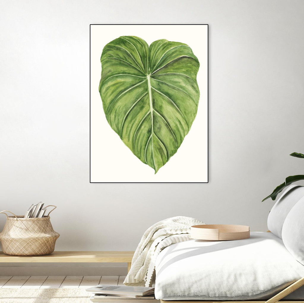 Tropical Breeze Leaves II by Naomi McCavitt on GIANT ART - green coastal & tropical leaves