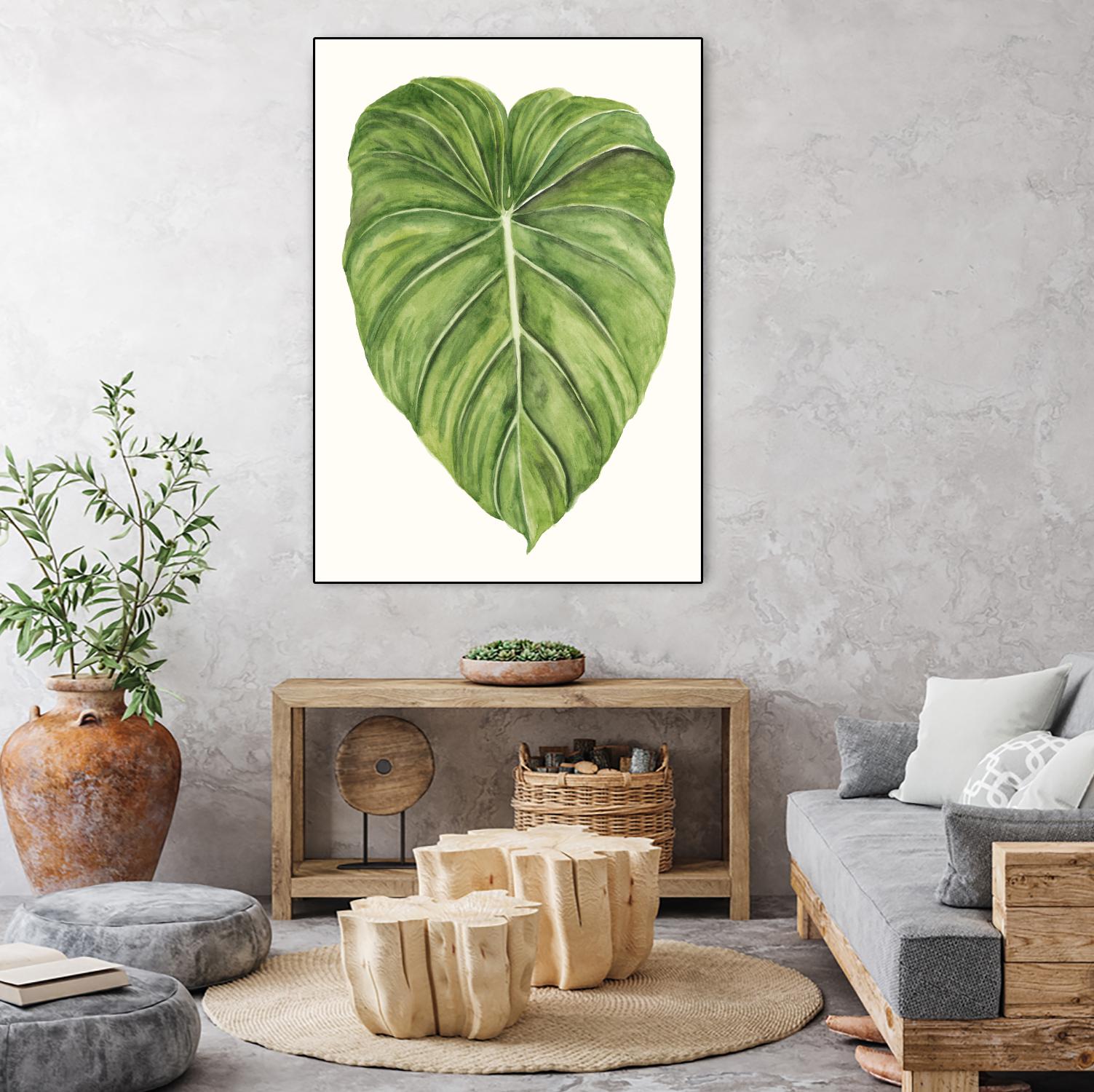 Tropical Breeze Leaves II by Naomi McCavitt on GIANT ART - green coastal & tropical leaves