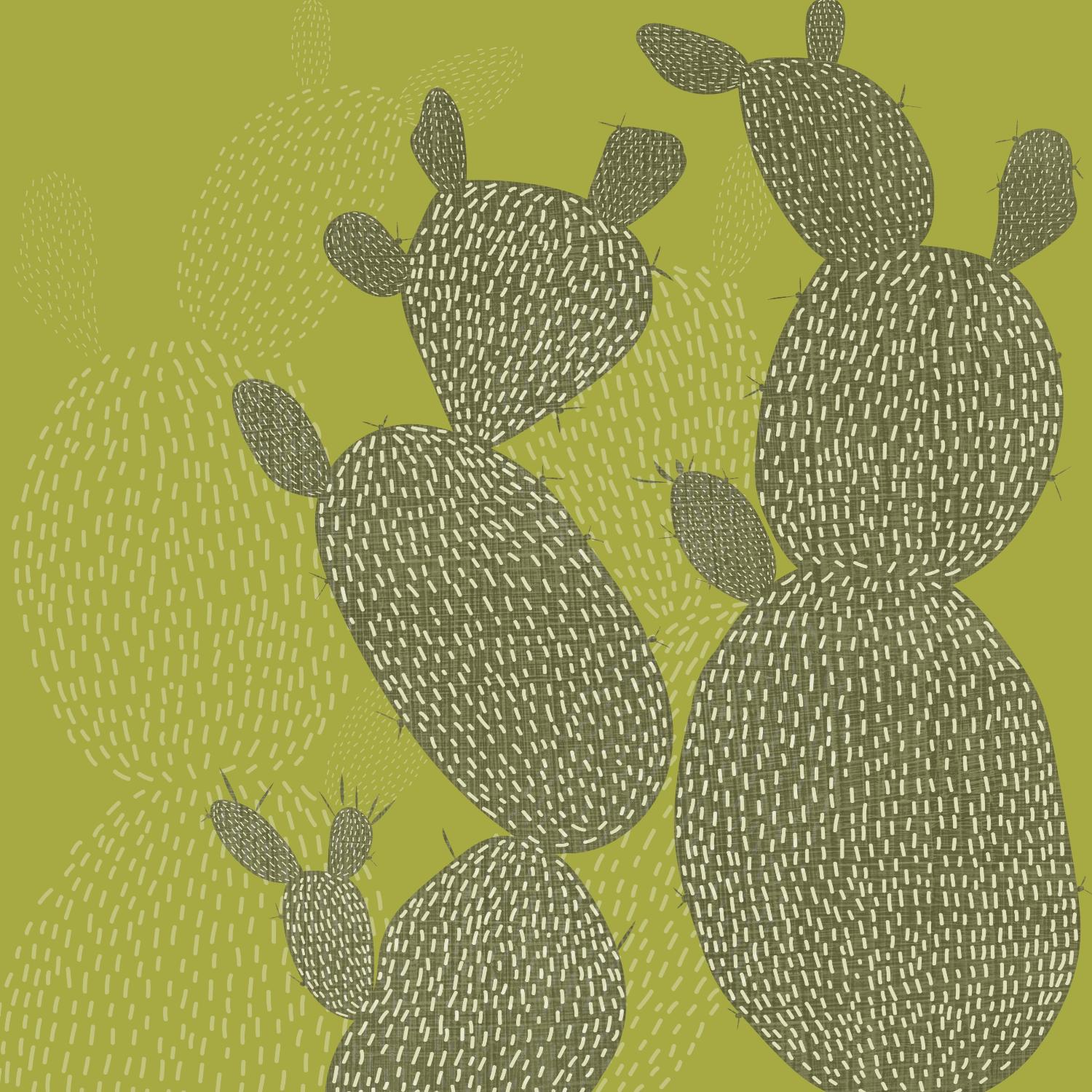 Opuntia II by Chariklia Zarris on GIANT ART - green coastal & tropical abstract