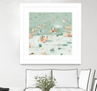 Summer Confetti I by Emma Scarvey on GIANT ART - beige coastal & tropical beach