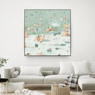 Summer Confetti I by Emma Scarvey on GIANT ART - beige coastal & tropical beach