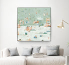 Summer Confetti I by Emma Scarvey on GIANT ART - beige coastal & tropical beach