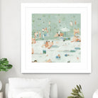 Summer Confetti I by Emma Scarvey on GIANT ART - beige coastal & tropical beach