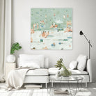Summer Confetti I by Emma Scarvey on GIANT ART - beige coastal & tropical beach