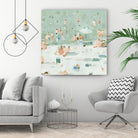 Summer Confetti I by Emma Scarvey on GIANT ART - beige coastal & tropical beach