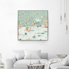Summer Confetti I by Emma Scarvey on GIANT ART - beige coastal & tropical beach