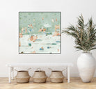 Summer Confetti I by Emma Scarvey on GIANT ART - beige coastal & tropical beach
