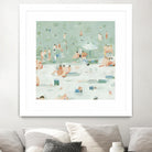 Summer Confetti I by Emma Scarvey on GIANT ART - beige coastal & tropical beach