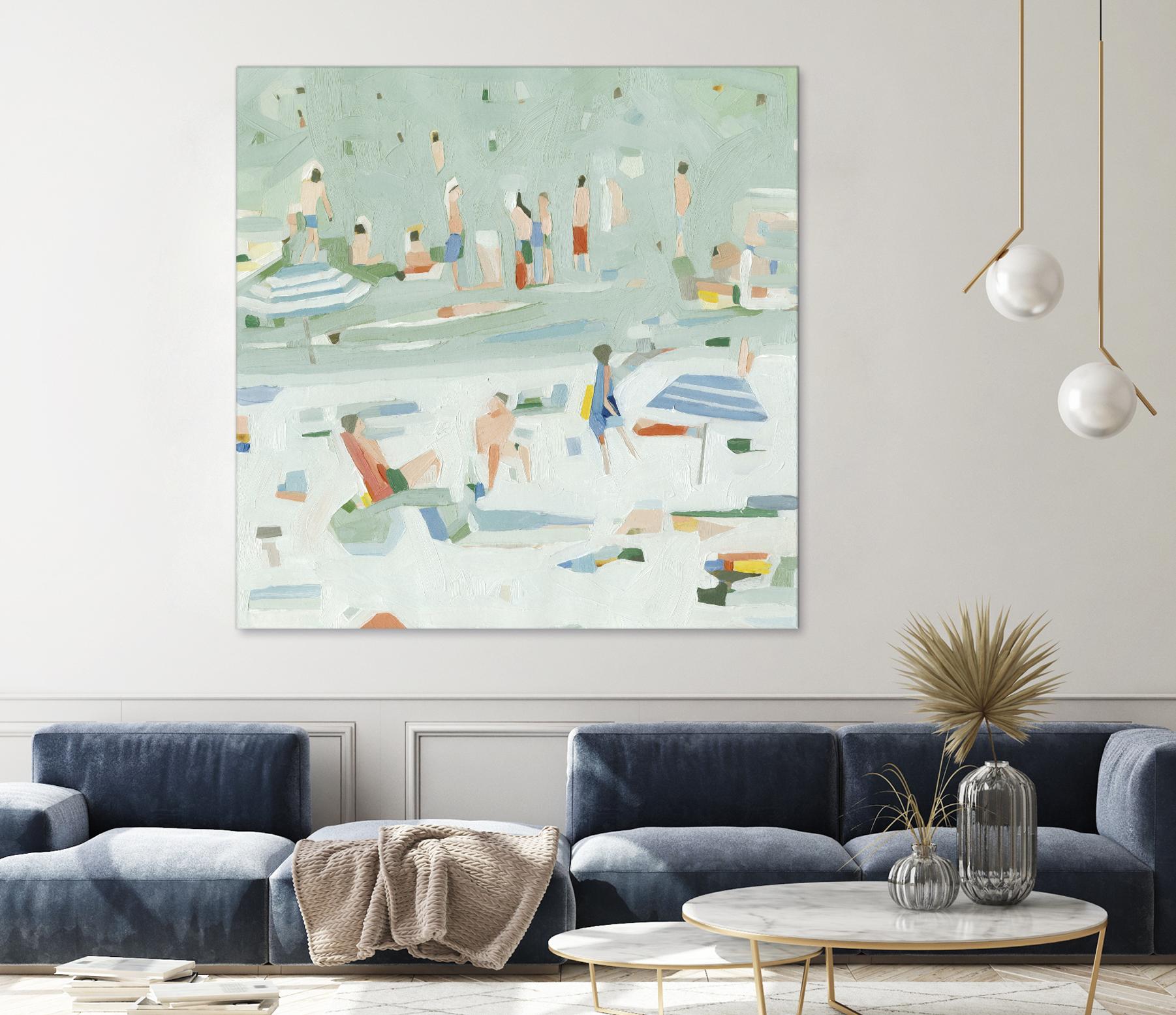 Summer Confetti II by Emma Scarvey on GIANT ART - green coastal & tropical abstract