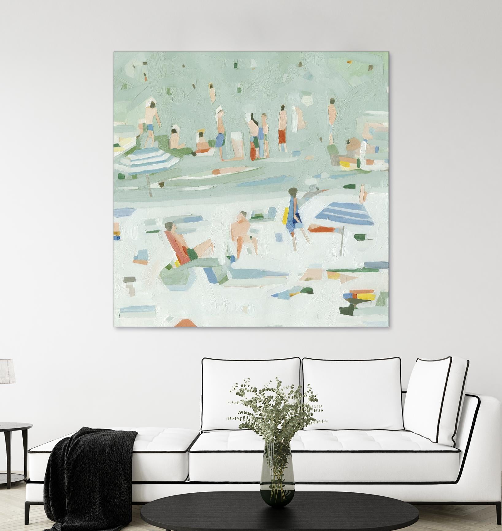 Summer Confetti II by Emma Scarvey on GIANT ART - green coastal & tropical abstract