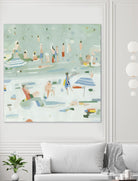 Summer Confetti II by Emma Scarvey on GIANT ART - green coastal & tropical abstract