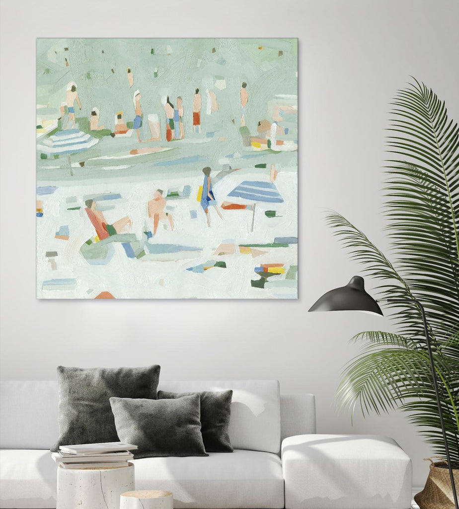 Summer Confetti II by Emma Scarvey on GIANT ART - green coastal & tropical abstract