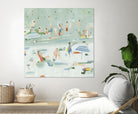 Summer Confetti II by Emma Scarvey on GIANT ART - green coastal & tropical abstract