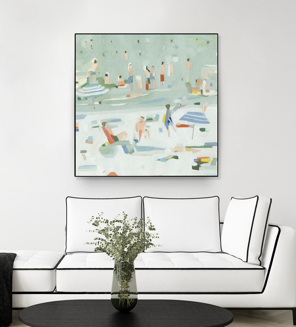 Summer Confetti II by Emma Scarvey on GIANT ART - green coastal & tropical abstract