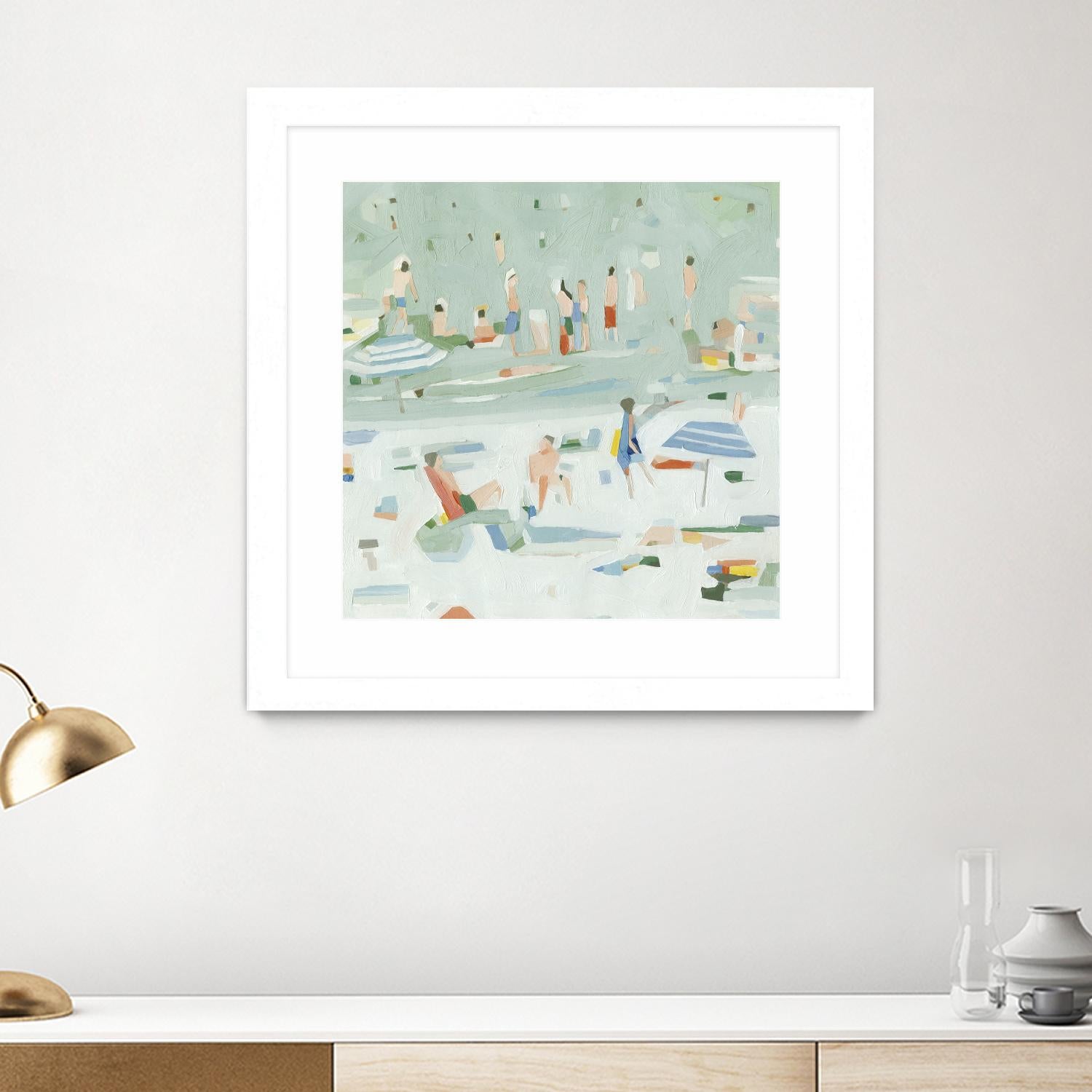 Summer Confetti II by Emma Scarvey on GIANT ART - green coastal & tropical abstract