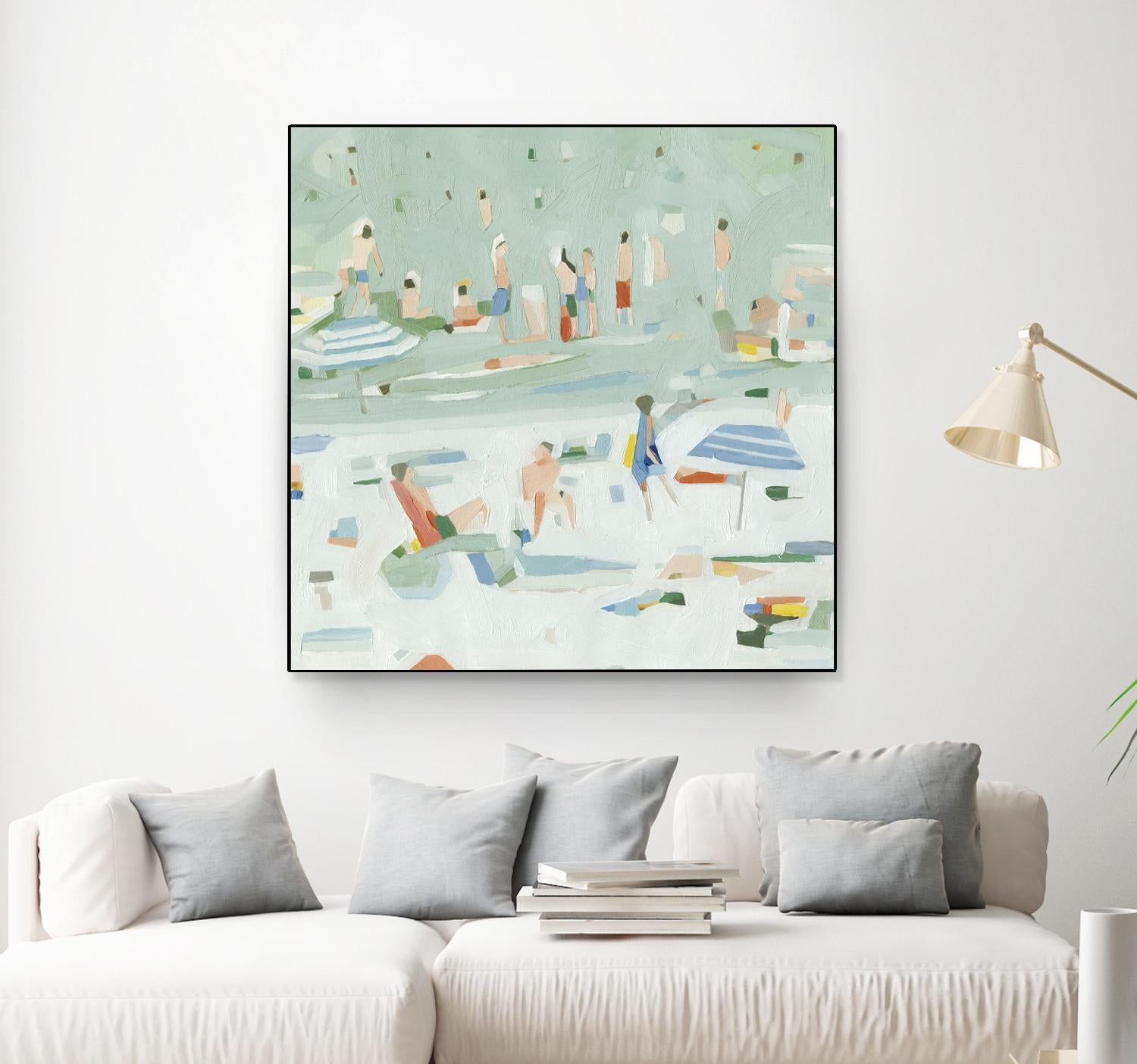 Summer Confetti II by Emma Scarvey on GIANT ART - green coastal & tropical abstract