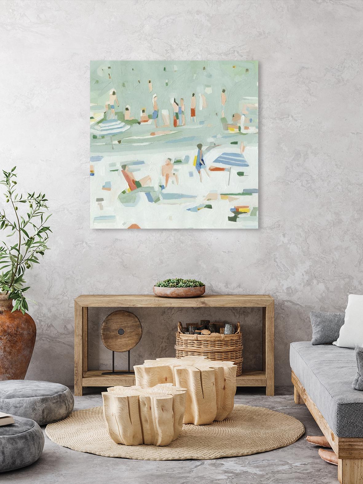 Summer Confetti II by Emma Scarvey on GIANT ART - green coastal & tropical abstract
