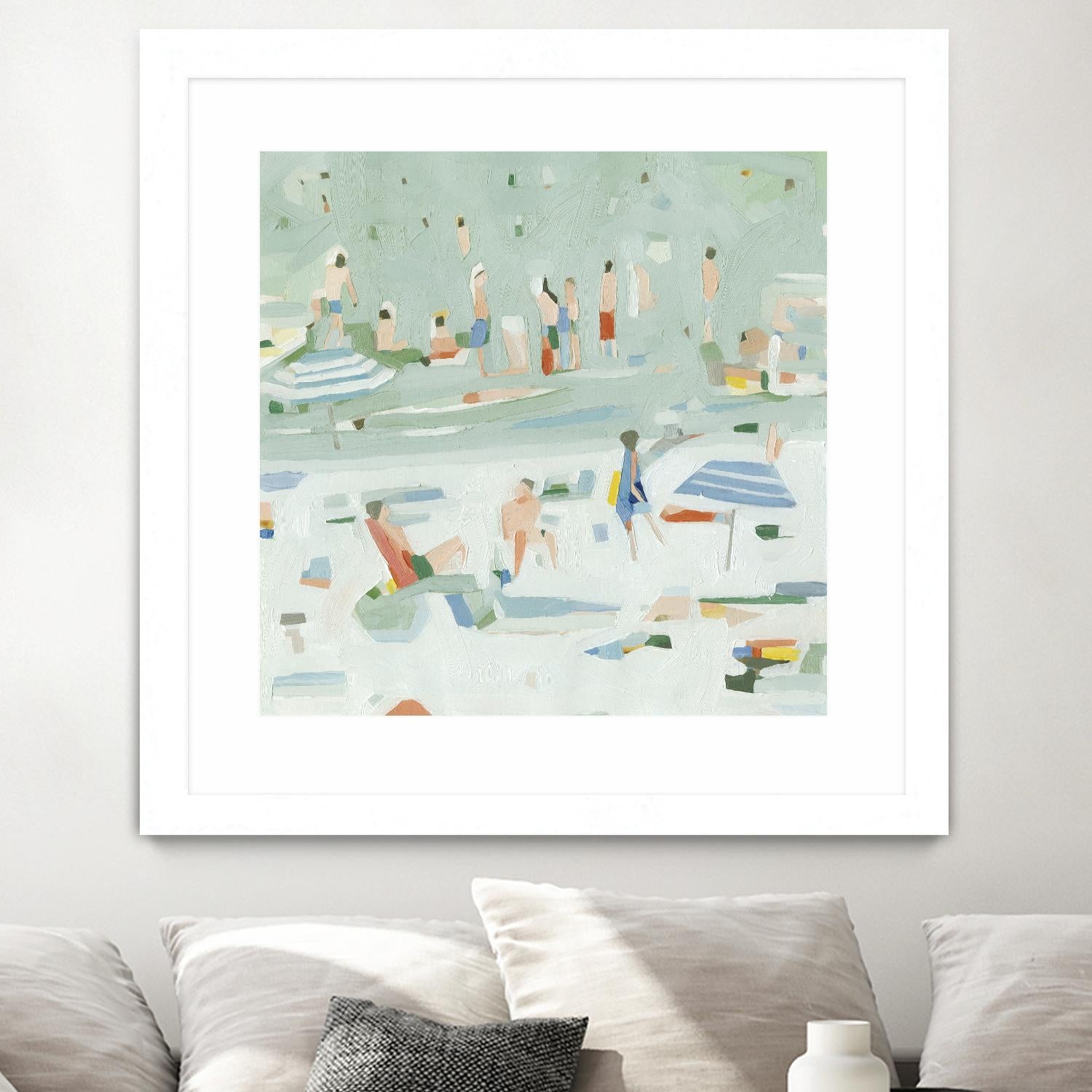 Summer Confetti II by Emma Scarvey on GIANT ART - green coastal & tropical abstract