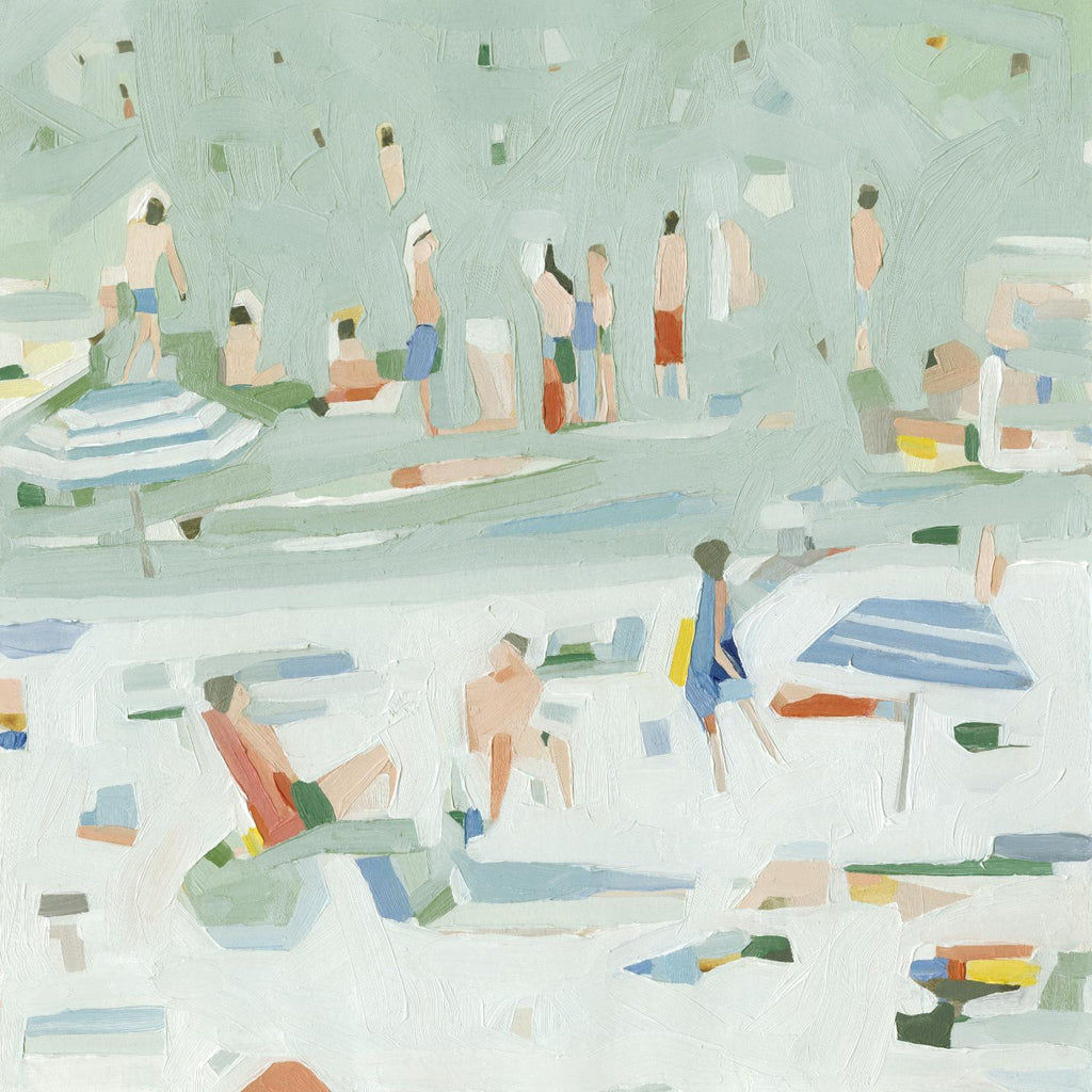 Summer Confetti II par Emma Scarvey sur GIANT ART - vert, abstrait côtier et tropical