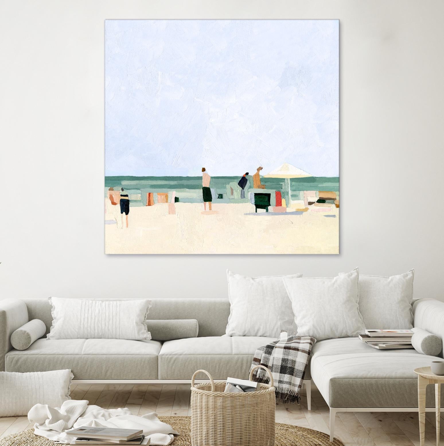 Family Vacation I by Emma Scarvey on GIANT ART - pink coastal & tropical abstract