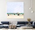 Family Vacation I by Emma Scarvey on GIANT ART - pink coastal & tropical abstract