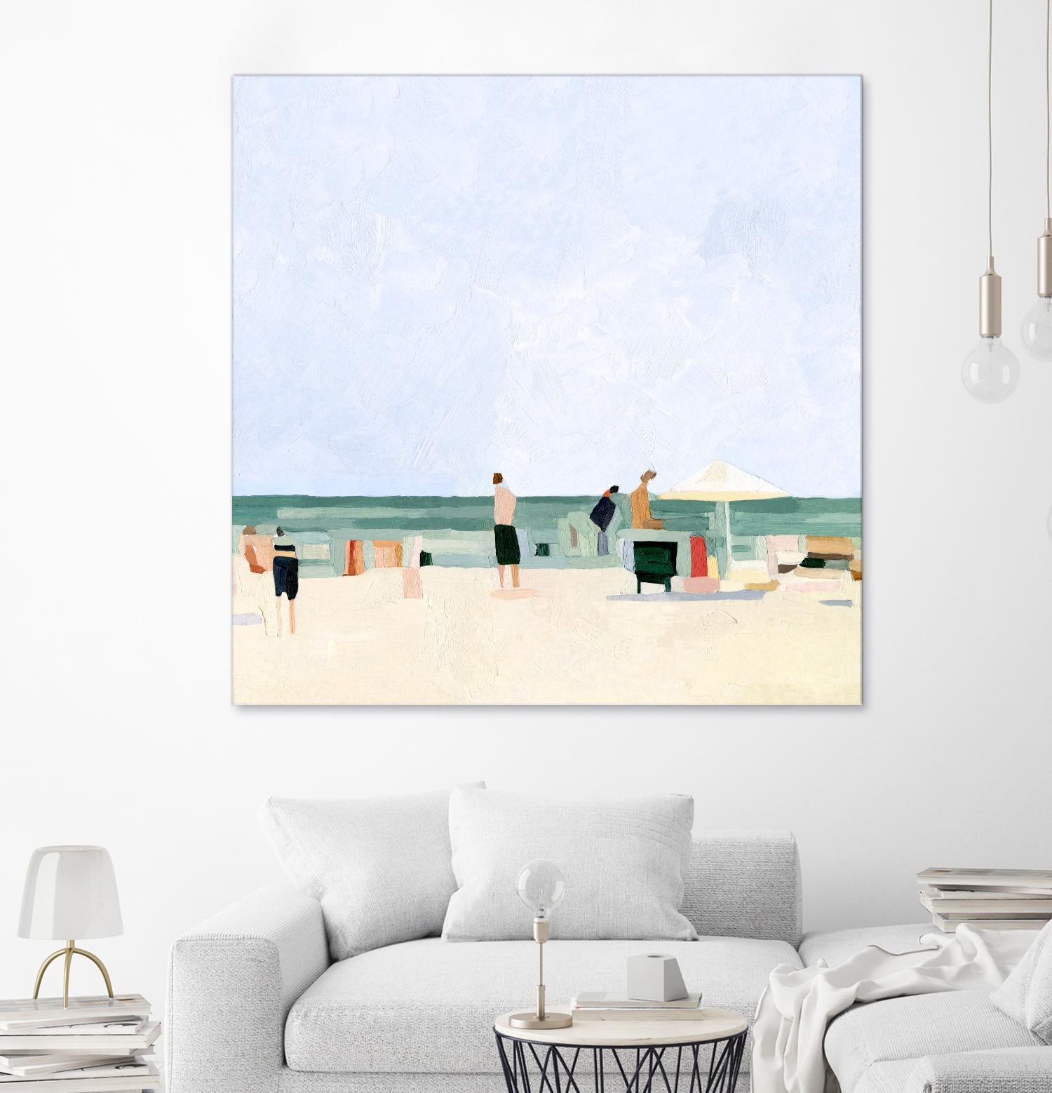 Family Vacation I by Emma Scarvey on GIANT ART - pink coastal & tropical abstract