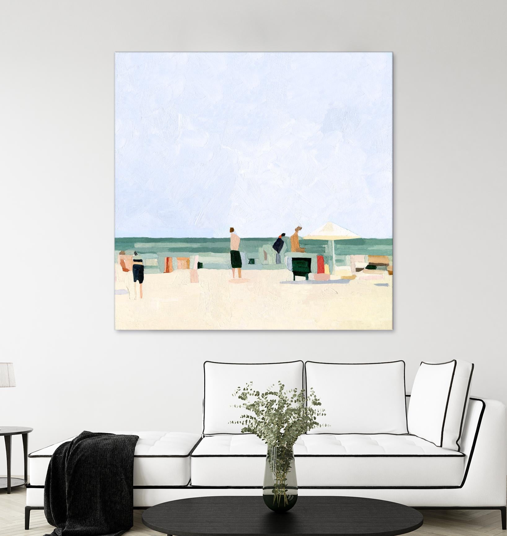 Family Vacation I by Emma Scarvey on GIANT ART - pink coastal & tropical abstract