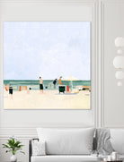 Family Vacation I by Emma Scarvey on GIANT ART - pink coastal & tropical abstract