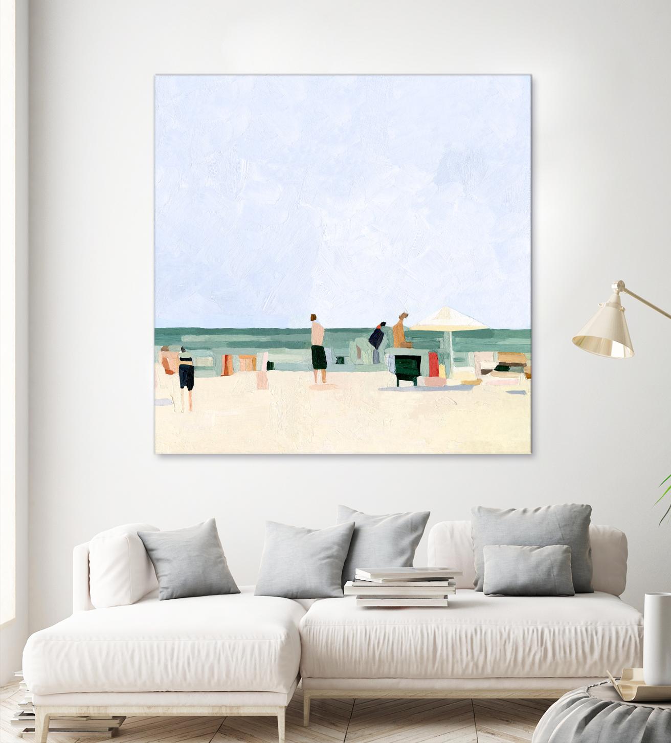 Family Vacation I by Emma Scarvey on GIANT ART - pink coastal & tropical abstract
