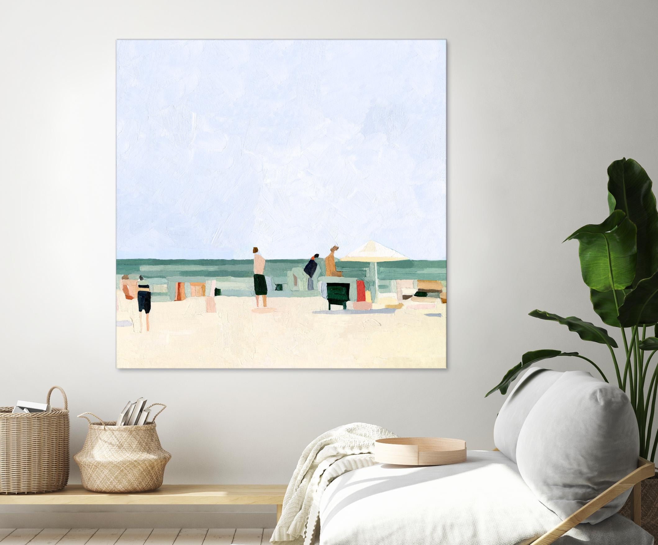 Family Vacation I by Emma Scarvey on GIANT ART - pink coastal & tropical abstract
