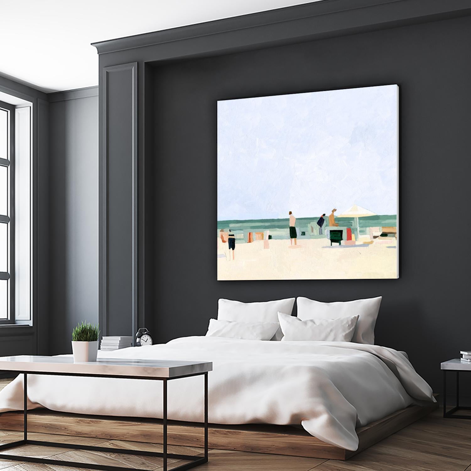 Family Vacation I by Emma Scarvey on GIANT ART - pink coastal & tropical abstract