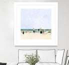 Family Vacation I by Emma Scarvey on GIANT ART - pink coastal & tropical abstract