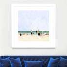 Family Vacation I by Emma Scarvey on GIANT ART - pink coastal & tropical abstract