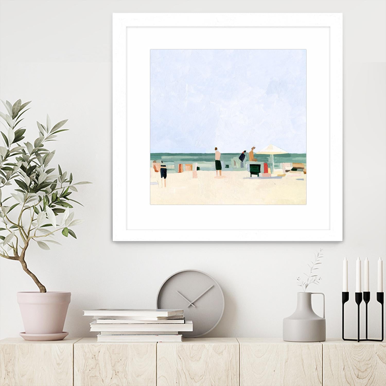 Family Vacation I by Emma Scarvey on GIANT ART - pink coastal & tropical abstract