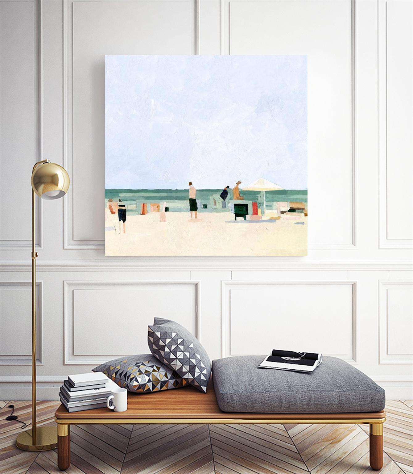 Family Vacation I by Emma Scarvey on GIANT ART - pink coastal & tropical abstract