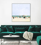 Family Vacation I by Emma Scarvey on GIANT ART - pink coastal & tropical abstract